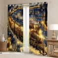 thumbnail image 2 of Castle Fairy Cartoon Train Curtains Pack of 2 (42x84 Each),Railway Car Curtains Blackout, 2 of 6