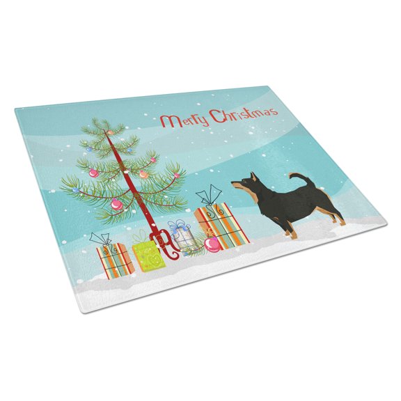 Carolines Treasures CK3550LCB Lancashire Terrier Christmas Tree Glass Cutting Board Large, 12H x 16W, multicolor