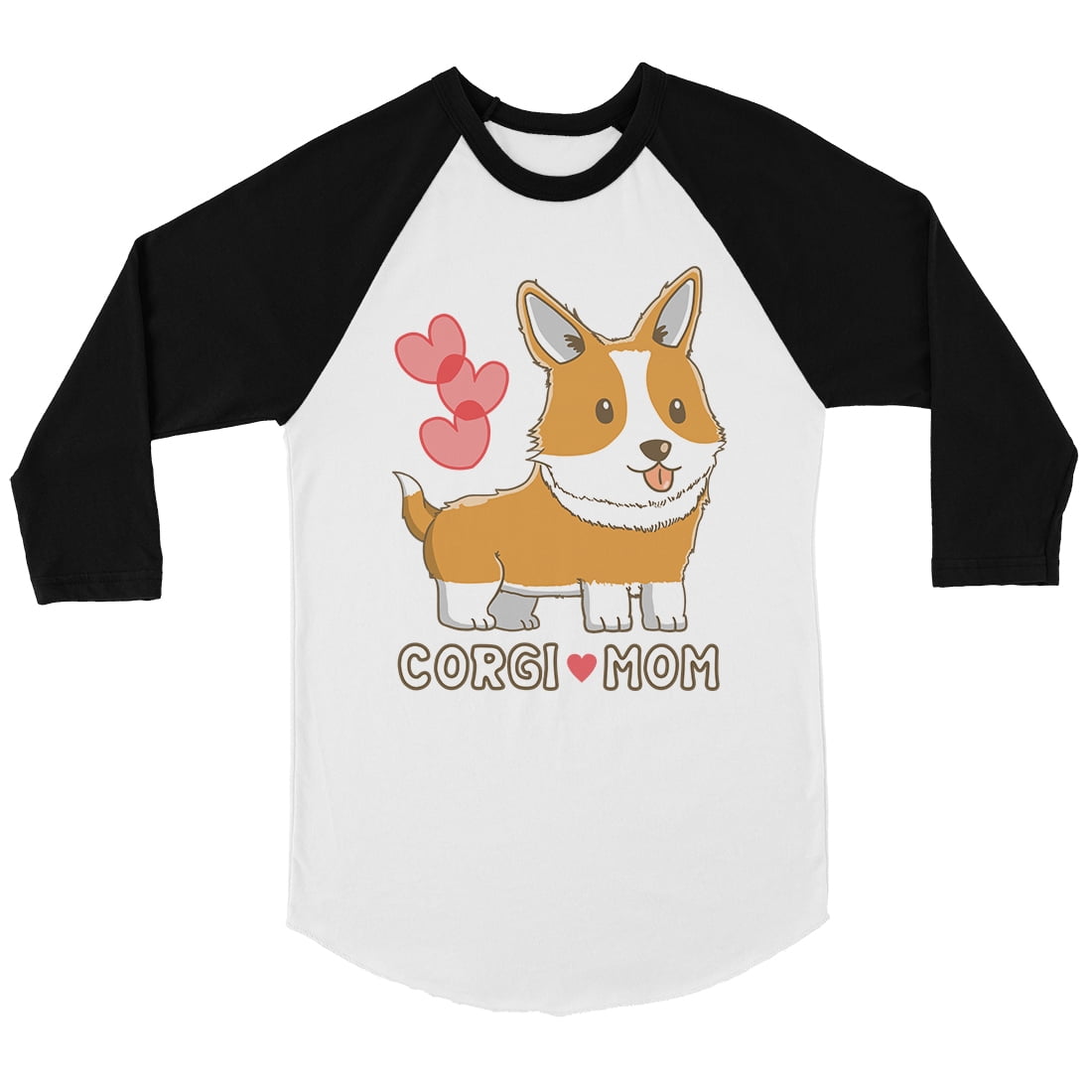 Unisex Cute Corgi Kids 3//4 Sleeve Raglan Baseball T-Shirt Tee