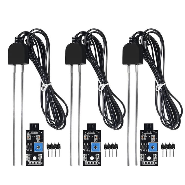 3 Sets Soil Moisture Sensor, with Probe, Module Digital Analog Signal Output for Garden Automatic