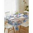 thumbnail image 2 of Blue Starfish Coastal Rectangle Tablecloth, Eucalyptus Summer Nautical Shell Ocean Waterproof & StainResistant Tablecloth, Washable Oil-proof Table Cover for Dining/Party/Wedding/Buffet 60x102 In, 2 of 9