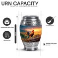 thumbnail image 3 of Yatskia Sunset Rooster Urn for Ashes for Women, Funeral Keepsake Urns for Human Ashes Adult Man, Large Decorative Urns for Adult Ash, (Monar 10 Inch and 3 Inch), 3 of 8