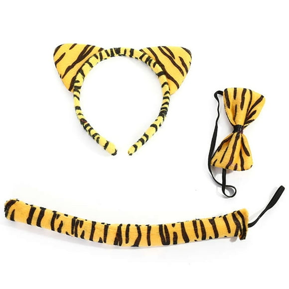 Animal Costume Set Cute 3PCS Decorative Tiger Costume Accessories for Halloween