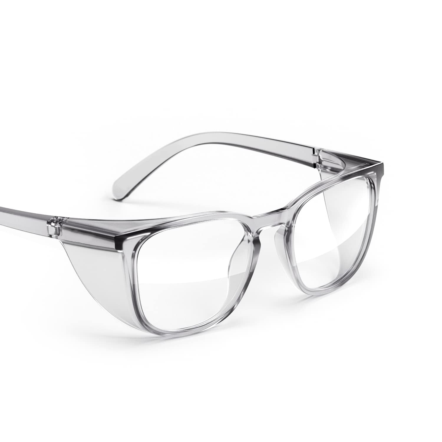 Safety Glasses, Scratch & Shatter-Proof, Blue-Light & UV Blocking Lens, Top & Side Shields, Anti-Fog Dip Coated, Durable, Protective & Stylish Eyewear