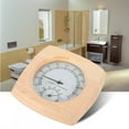 thumbnail image 5 of Termómetro higrotermógrafo de madera para sauna, higrómetro, sala de sauna, abeto, esfera de madera, medidor de temperatura, monitor para interiores Amonsee No, 5 of 5