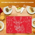thumbnail image 3 of Christmas-featured Placemat for Coffee Table Decoration - Durable Cute Cartoon Cute Deer Indoor Doormat Pack Of 6 17.7" X 13" Christmas Vintage Indoor Door Mat, 3 of 5