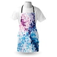 thumbnail image 3 of Digital Apron Abstract Mosaic Digital Ombre Geometrical Colorful Design Art Print Image, Unisex Kitchen Bib Apron with Adjustable Neck for Cooking Baking Gardening, Pink Blue and White, by Ambesonne, 3 of 3
