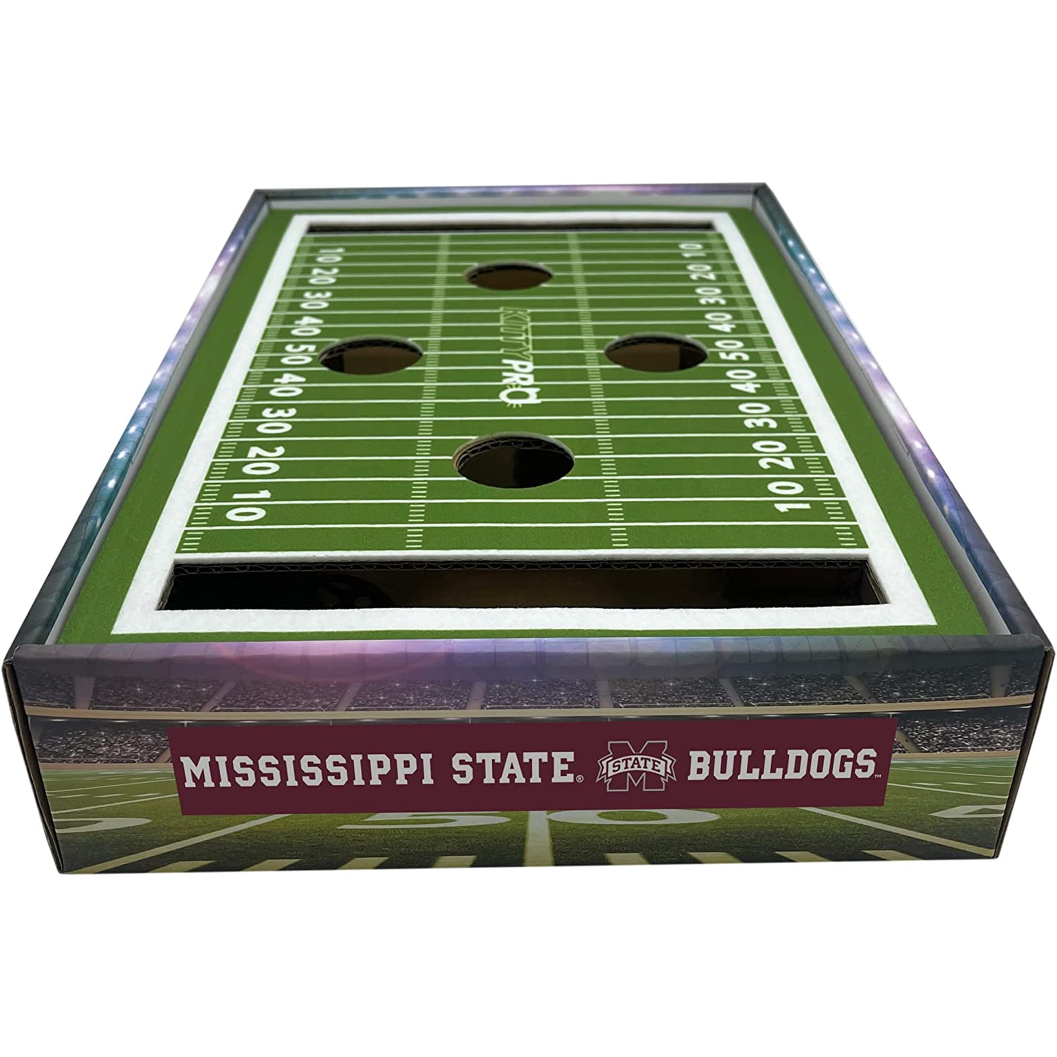 Pets First NCAA Cat Scratcher Box Football Field Designed Cat Scratcher & Lounge