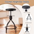 thumbnail image 4 of Ktaxon Mid-Century Modern 84" Bar Table and Chairs Set for 4~6, Pub Set for 4 with PU Padded Barstools Swivel Stool Dining Table Set, Modern Dining Set for 4, Black, 4 of 9