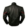 thumbnail image 2 of HIDE CRAFTS Men's Black Genuine Leather Jacket America Captain Style (US, Alpha, XX-Large, Regular, Regular, Black), 2 of 3