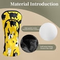 thumbnail image 3 of Golf Head Covers for Woods and Driver Waterproof Leather Golf Club Head Covers for Women Men Golf Driver Fairway Wood Headcover Black-White Cat & Paw Pattern, 3 of 7