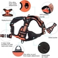 thumbnail image 2 of Arnés para perro, collar para perro, correa para perro, chaleco de tiro ajustable para arnés reflectante para perro Naranja (L), 2 of 5