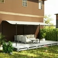 thumbnail image 3 of Canddidliike 10' x 20' Wall-Mounted Outdoor Pergola Canopy, Metal Patio Canopy with Drainage Holes for Outdoor as Backyard Garden, Cream White, 3 of 16