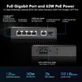 thumbnail image 4 of Conmutador PoE YuLinca Mini Gigabit de 6 puertos con 4 puertos PoE+ de 65 W, 4 of 7