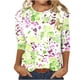 thumbnail image 2 of Fiudx Ofertas Flash Artículos En Oferta Camiseta Estampada a La Moda para Mujer, Blusa de Mangas 3/4, Tops Informales con Cuello Redondo, 2 of 4