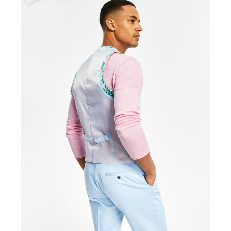Mens floral print vest clearance