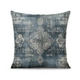 thumbnail image 2 of Boho Blue Carpet Pattern Linen Ethnic Design Throw Pillow Covers 18 X 18 Inch, Set Of 4, Linen Study Sofa Cushion Cover Indoor Living Room Home Decor, 2 of 6