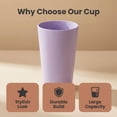thumbnail image 4 of hulanddfd 500ml Cup, Reusable Plastic Cups for Drinking, Mouthwash Cup Household Brushing Cup Milk Cup or Lightweight Tumbler for Kitchen Outdoor Purple, 4 of 9