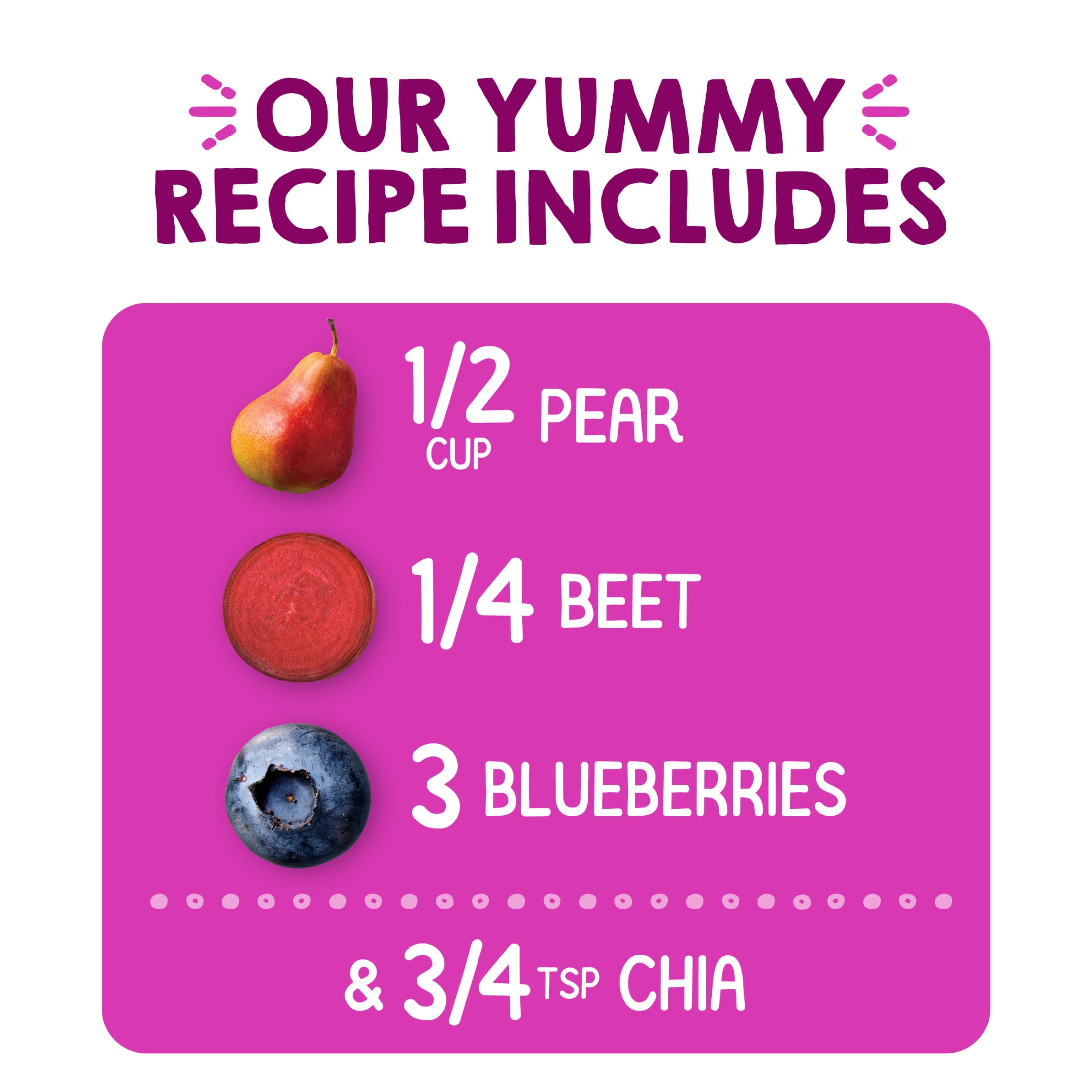 Happy Tot Organics SuperFoods Stage 4, Pears Beets Blueberries & Chia, Organic Tot Food, 4.22 oz.. Pouch, 4.22 oz. (8 pack)