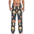 thumbnail image 4 of FORMRS Mens Pajama Pants with Pockets Sleepwear Lounge Bottoms Sizes S-2XL, Black Mushroom Pattern, 4 of 7