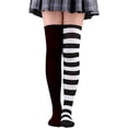 thumbnail image 3 of LINLIN 5 Pairs Womens Knee High Socks stretchy striped Stocking Thigh High Socks, 3 of 6