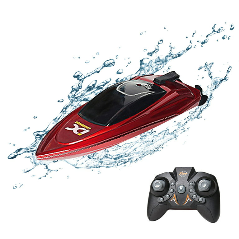 Aousin RC Boat,Remote Control Boat for Pools and Lakes,2.4GHz RC Speed Boat  LED Lights Waterproof Electric Remote Control Ship Kids Toys 