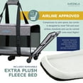 thumbnail image 4 of Katziela Quilted Chariot Pet Carrier With Removable Wheels and Double Telescopic Handle (Dark Gray) Pack 1, 4 of 7