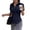 10#Navy, variant on Women's Basic Button Down Shirts Short Sleeve Stretch Button Up Dress Shirt Slim Fit Waitress Work Shirts Navy L