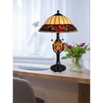 thumbnail image 2 of Dale Tiffany Metal & Art Glass Table Lamp in Antique Bronze/Beige, 2 of 2