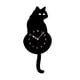 thumbnail image 1 of Reloj de gato con casa de pájaros, diseño minimalista moderno, reloj de péndulo, reloj de pared silencioso Negro, 1 of 9