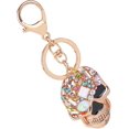 thumbnail image 2 of Llavero de coche Llavero de Halloween Llavero de calavera con diamantes de imitación Llavero punk Bolsa de Halloween Encanto Bolso Encantos Decoración Regalos (Oro), 2 of 5