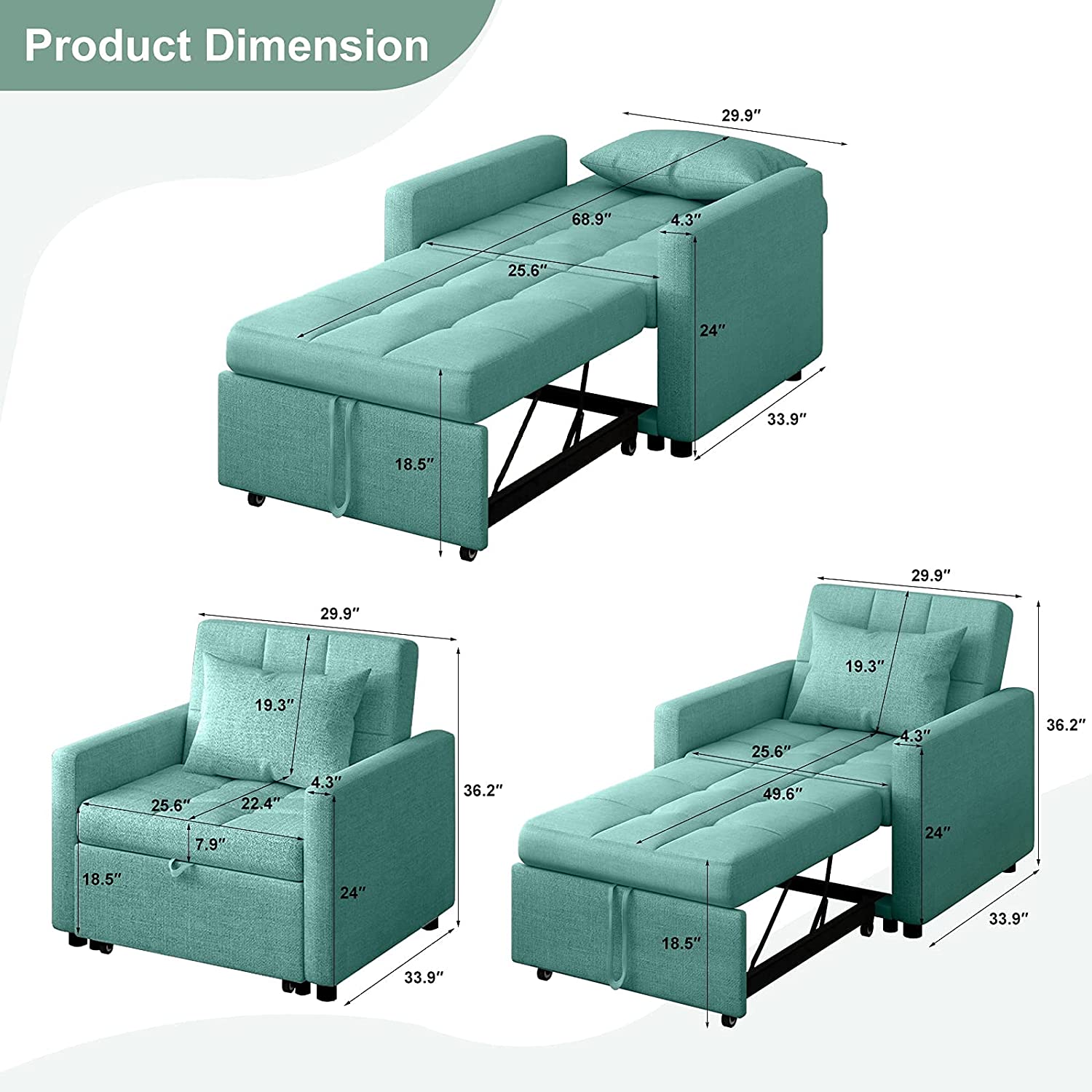 Chair Bed Sleeper 3 In 1 Convertible Sofa Chair With Adjustable   D5640551 D82e 437c 8130 913810467d76.8696183fec7c69fc5d62e2277c082b6d 