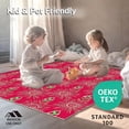 thumbnail image 4 of ODIKA 3'x5' Machine Washable Non-Slip Area Rug, Whimsical Peppermint Cane Interlocking Starburst Celebration High Traffic Rug with Pad, Red, 647856, 4 of 8