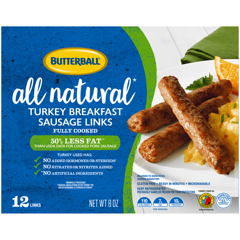 Butterball Turkey Breakfast Sausage Links, 8 oz