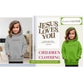 thumbnail image 4 of Boys Girl's Christian Graphic Hoodie Letter Jesus Loves You Hoodies for Kids Faith Religious Hooded Sweatshirts Pullover Tops Blue 9-10 Years, 4 of 9