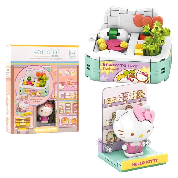 Hamee Sanrio Hello Kitty and Friends 'Konbini' Cute Building Blocks Figure Set – [Birthday Gift, Party Favor, Gift Basket Filler, Stress Relief, Collectible Toy, Sanrio Fan, Relaxation] - Hello Kitty
