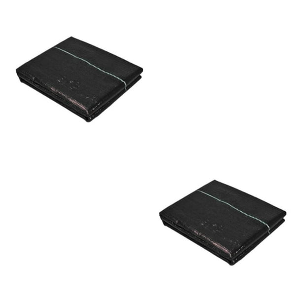 Matsuzay Fuerte durabilidad Edificios de jardín Tela permeable para el control de malezas Tela a prueba de malezas Barrera de malezas 1m*5mnegro 2piezas