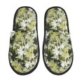 thumbnail image 1 of Balery Hawaii Palms Pantuflas de Casa de Felpa Silenciosas con Diseño Estampado, Zapatillas Cómodas Antideslizantes de Algodón para Interior-Large, 1 of 8