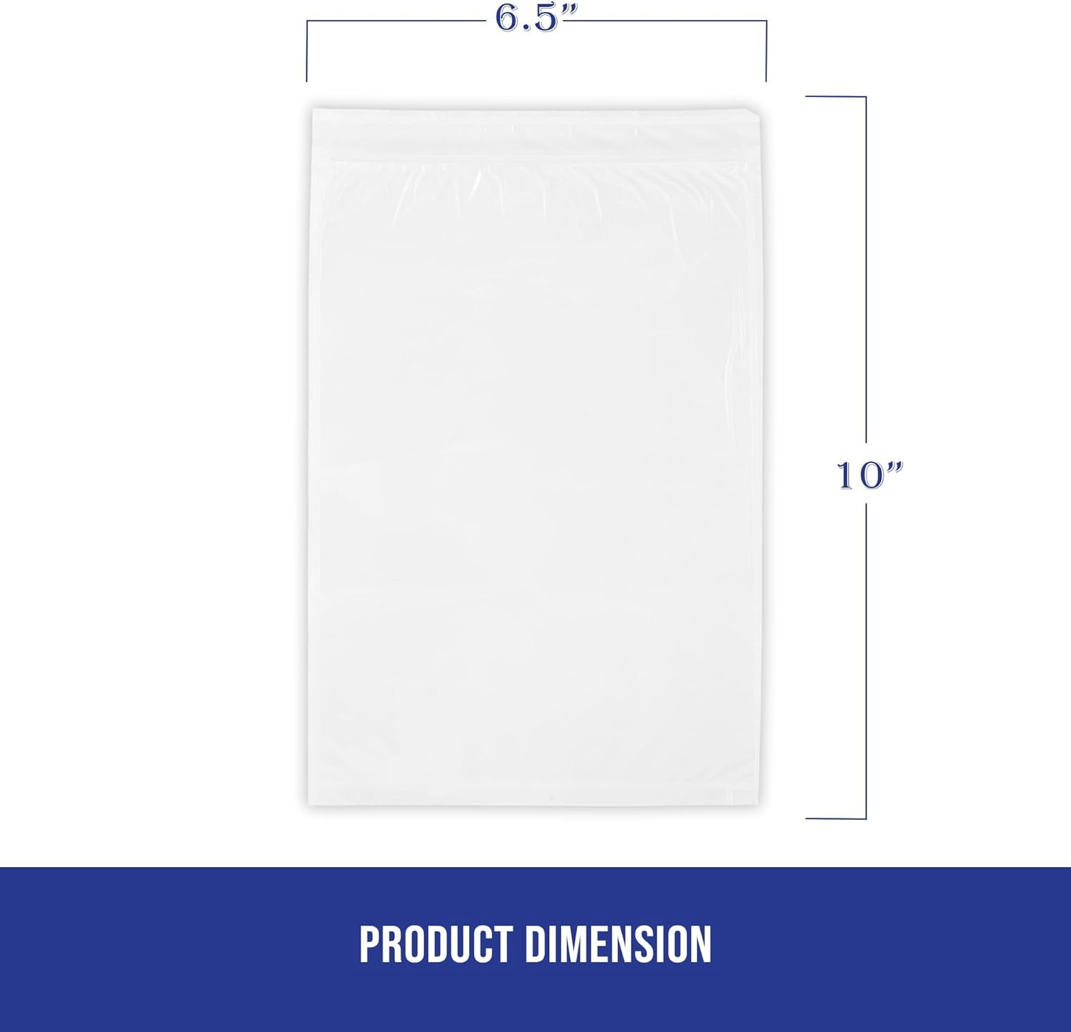 MT Products Blank Envelope Pouch 6.5” x 10” Shipping Label Sleeves - Pack of 100