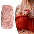 thumbnail image 6 of GUOOL Chunky Wool Yarn Hand Knitting Crocheting Arm Knit Yarn Jumbo Tubular Yarn Hand Knit Yarn for Tapestry Sweaters Craft Sweater Soft Pink, 6 of 9
