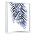 thumbnail image 3 of Designart 'Abstract Blue Palm Leaves Tropical Branches' Traditional Framed Canvas Wall Art Print, 3 of 5