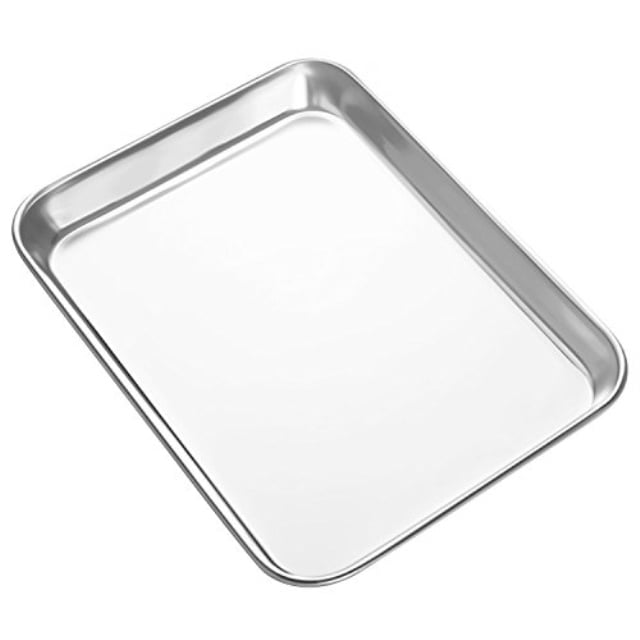Steel Rectangle Baking Sheet Pan For Toaster Oven Cookie Baking Mold Pan Useful~ 