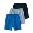 thumbnail image 2 of 3 Packs Baby Boys Elastic Waist Shorts Solid Kids Cotton Shorts Multicolor 2-10 Years Toddler Short Pants, 2 of 6