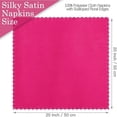thumbnail image 5 of 100 Pack Hot Pink Satin Dinner Napkins - 20x20 Inches, Scalloped Square Elegant Wedding Napkins for Restaurant Banquet Graduation Party, 5 of 7