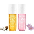 thumbnail image 1 of Paquete de 2 sprays corporales Cheirosa 62 y 68 Brazilian Crush Bom Dia Bright, fragancia en aerosol para cabello y cuerpo con aroma a ciruela, vainilla y amaderada de color ámbar negro., 1 of 2