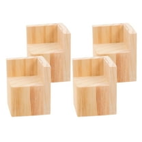 CRAFTHROU 4Pcs Khaki Wood Riser for DIY Enthusiasts 5cm Height Increase