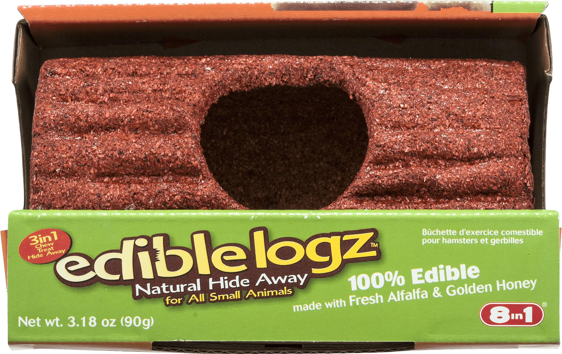 Wild Harvest Edible Logz Hide Away Treat for Small Animals, 3.18 oz - image 2 of 9