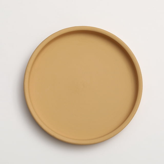 Ceramic round flower pot water tray decoration Morandi pigment burning base thickened cushion water storage tray