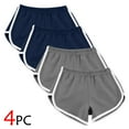 thumbnail image 2 of Women's Athletic Shorts 4 Packs Workout Elastic Waist Running Gym Shorts Summer Casual Yoga Fitness Shorts (XL, Gray 1), 2 of 7