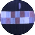 thumbnail image 1 of Ahgly Company Indoor Round Abstract Blue Contemporary Area Rugs, 3' Round, 1 of 4